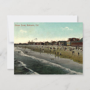 Redondo Beach CA, Bathing Beach 1910s Postcard