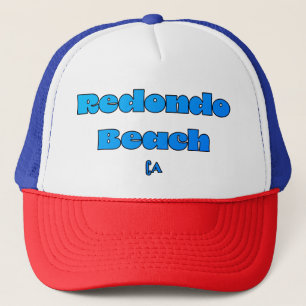 Redondo Beach CA Blue Trucker Hat