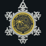 Redondo Beach California Los Angeles Surfing Surf Snowflake Pewter Christmas Ornament<br><div class="desc">Redondo Beach California Los Angeles Surfing Surf</div>