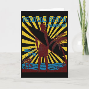Redondo Beach California Surf Summer Vacation Vint Card
