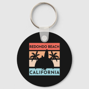 Redondo Beach California Surf Summer Vacation Vint Keychain