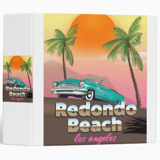 Redondo Beach LA travel poster Binder