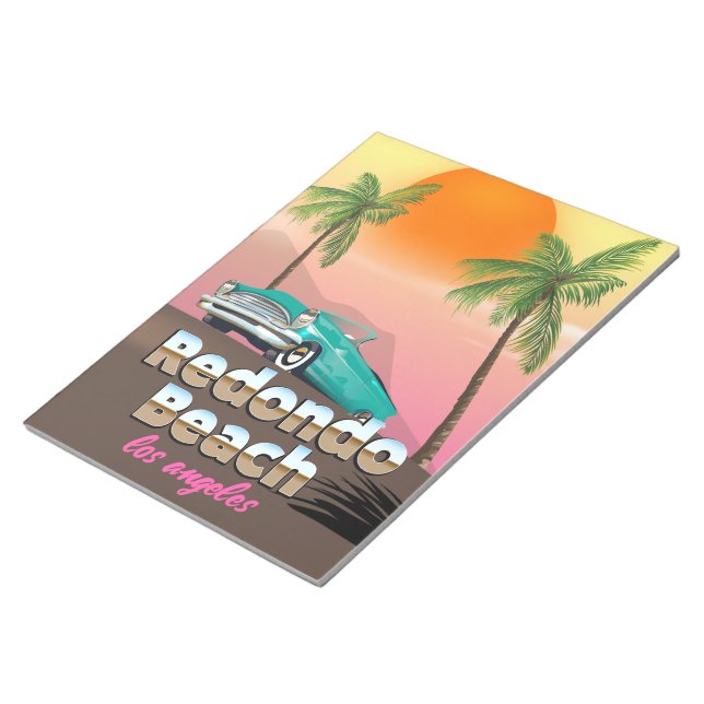 Redondo Beach LA travel poster Notepad (Angled)