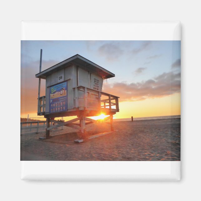 Redondo Beach Sunset Lifeguard Chair 01 Magnet (Front)