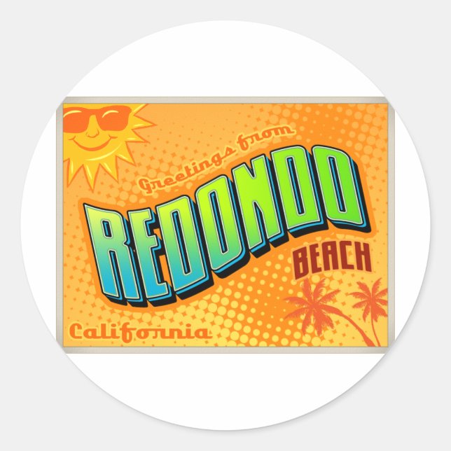 REDONDO CLASSIC ROUND STICKER (Front)