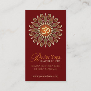 Redonner vie au Yoga Om Cartes de visite du Nouvel