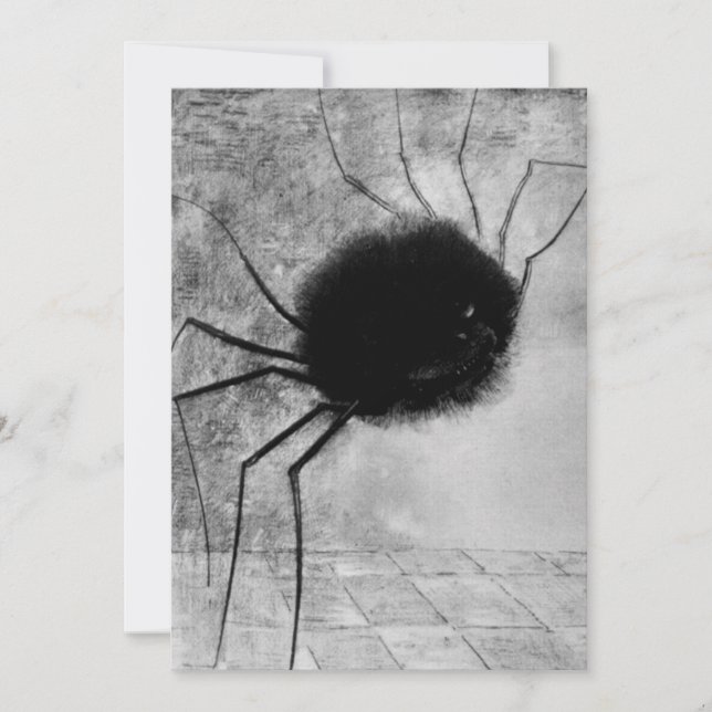 Redon's Smiling Spider Halloween Party Invitation (Devant)