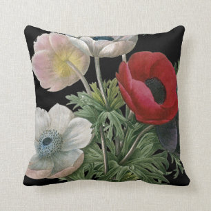 Redoute: Anemone, 1833 Throw Pillow
