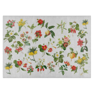 Redoute Botanical Decorative Glass Cutting Board