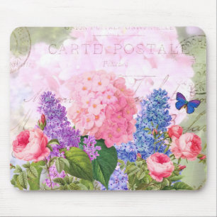 Redoute Flower Collage Mousepad