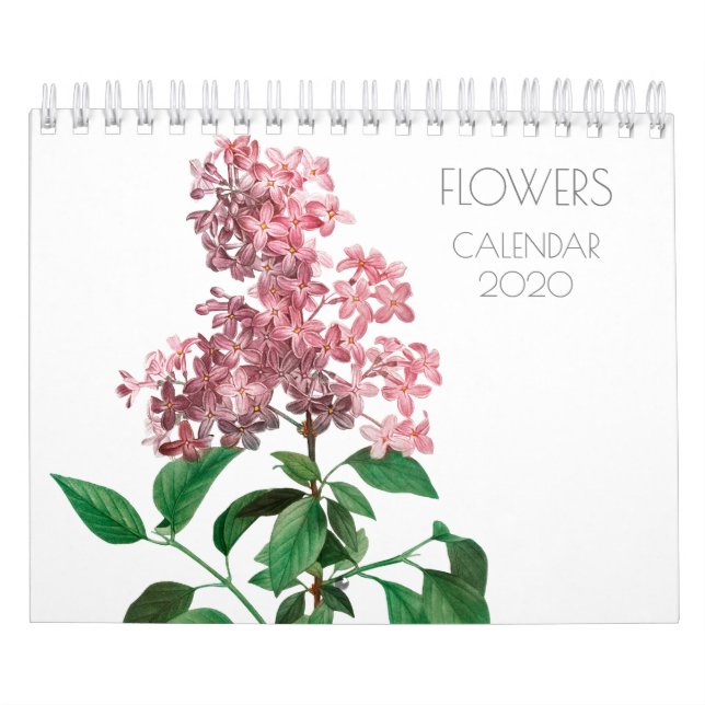 REDOUTÉ FLOWER ILLUSTRATION CALENDER CALENDAR (Cover)