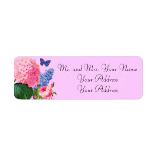Redoute Flowers Custom Address Labels