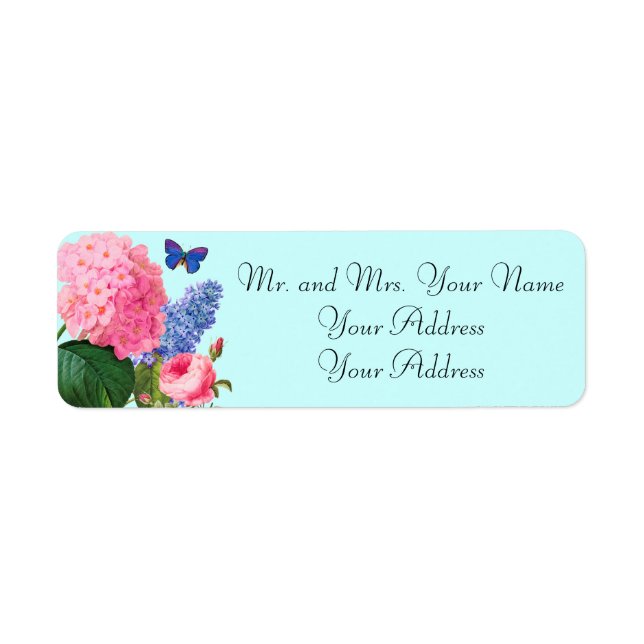 Redoute Flowers Custom Avery Address Labels (Front)