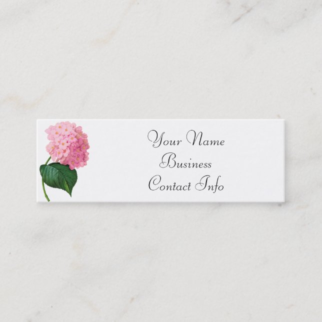 Redoute Hydrangea Custom Business Cards (Front)