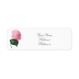 Redoute Pink Hydrangea Avery Address Labels