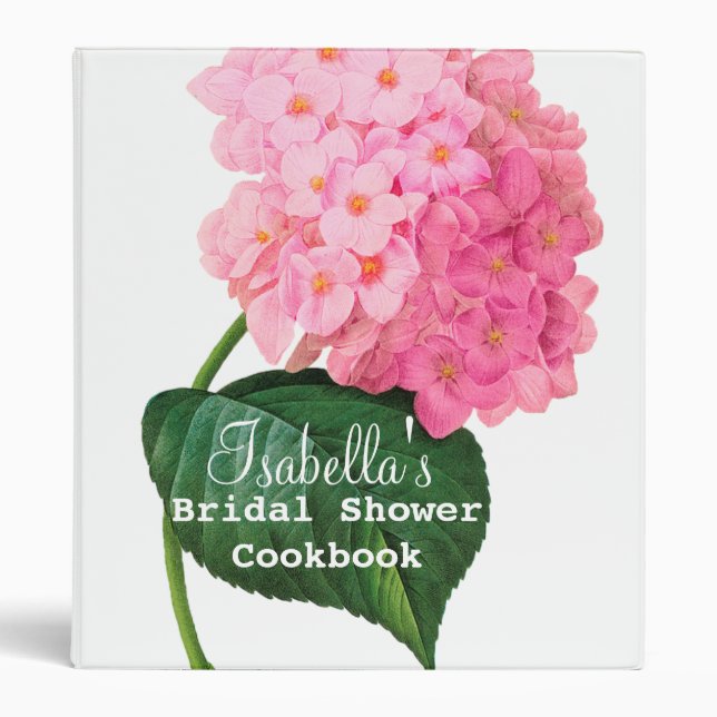 Redoute Pink Hydrangea Bague Avery Classeur (Devant)