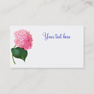Redoute Pink Hydrangea Cartes de visite