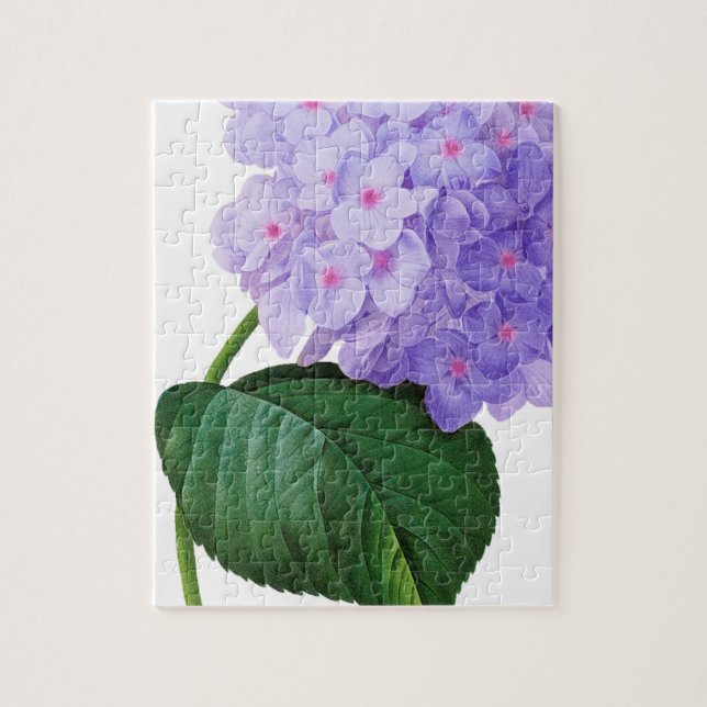 Redoute Purple Hydrangea Jigsaw Puzzle (Vertical)