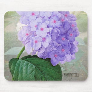 Redoute Purple Hydrangea Mousepad