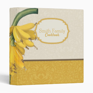 Redouté’s Botanical Watercolor Banana 3 Ring Binde Binder
