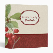 Redouté’s Botanical Watercolor Cherry Binder