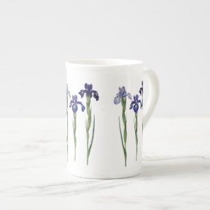 Redoute Trois Blue Iris Fine Art Bone China Mug
