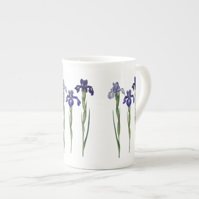 Redoute Trois Blue Iris Fine Art Bone China Mug (Devant droit)