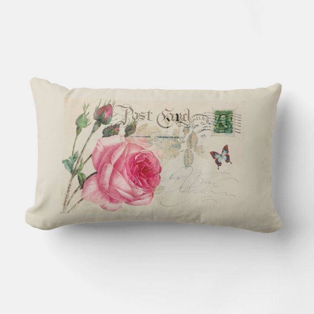 Redoute Vintage Accent Lumbar Throw Pillow (Front)