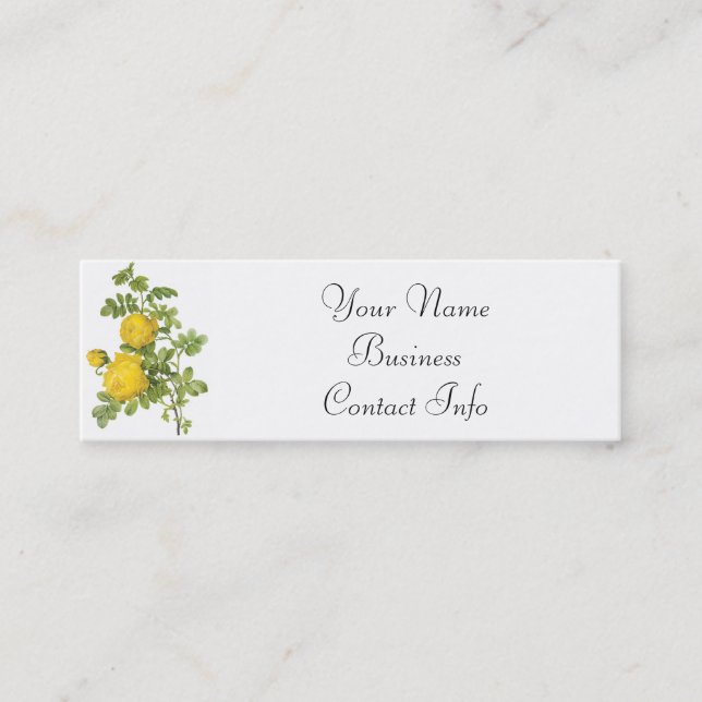 Redoute Yellow Roses Cartes de visite personnalisé (Devant)