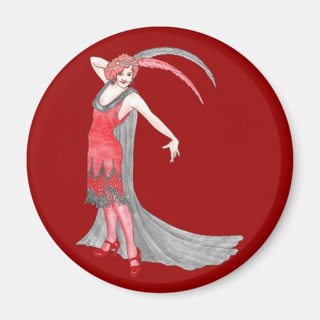Redqueen's Scarlet Flapper Magnet (Front)