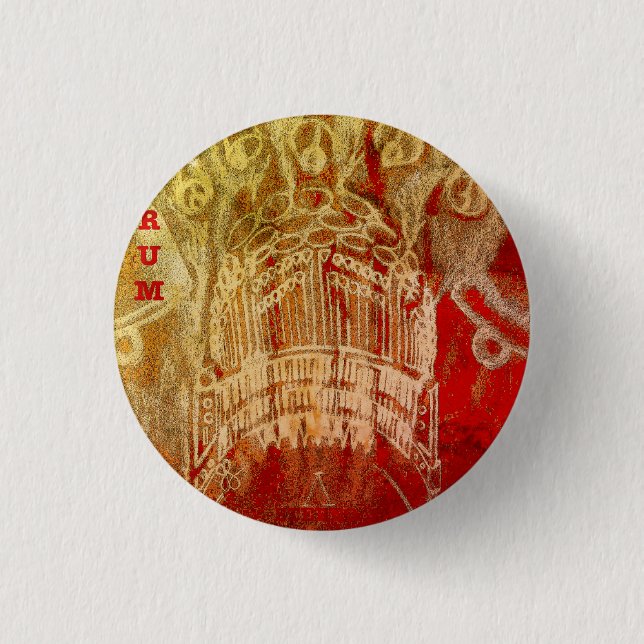 redrum album art  1 inch round button (Front)