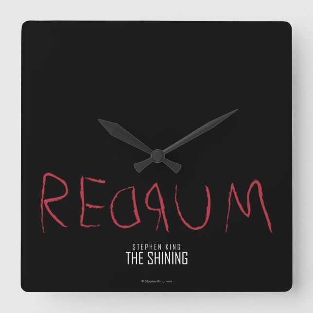 Redrum Square Wall Clock (Front)
