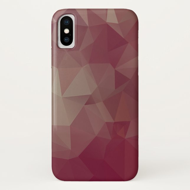 Reds and Pinks Abstract Pyramid Art Case-Mate iPhone Case (Back)