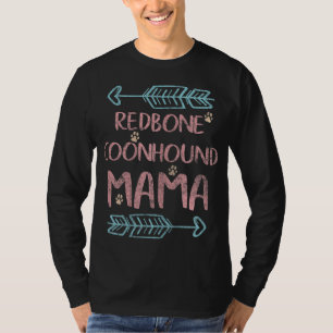 Reds Lover Funny Dog Mom Gifts Redbone Coonhound M T-Shirt