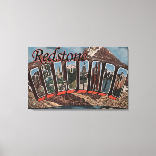 Redstone, Colorado - Large Letter Scenes Canvas Print