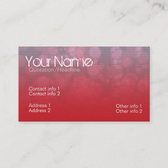 Redtown Business Card (Front)
