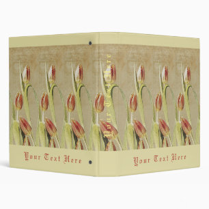 RedTulips Vintage Style Personalized Binder