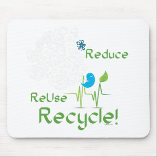 Reduce birdBLK Mouse Pad