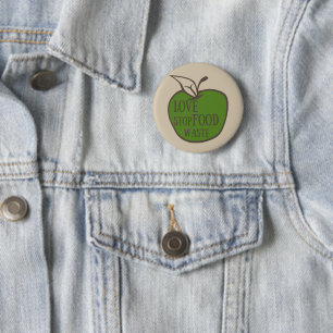 Reduce food waste 2 inch round button