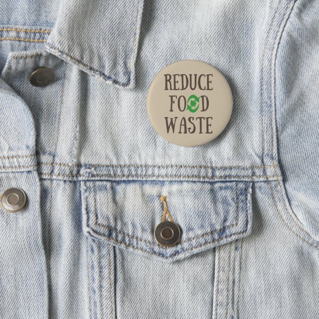 Reduce food waste 2 inch round button (In Situ)