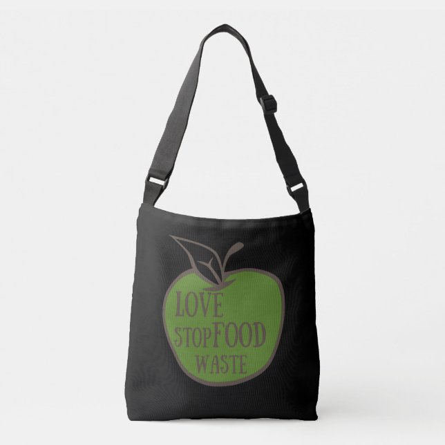 Reduce food waste recycling eco friendly crossbody bag (Front)