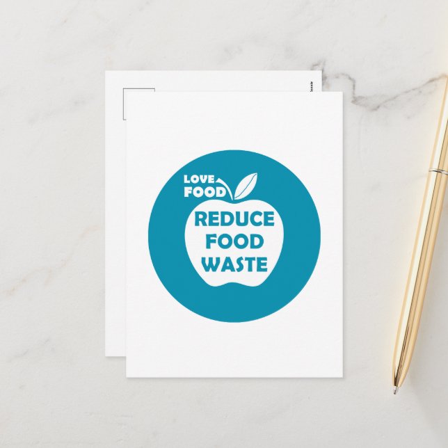 Reduce food waste recycling eco friendly holiday postcard (Front/Back In Situ)