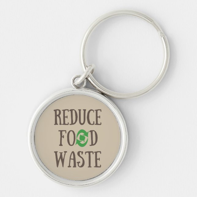 Reduce food waste recycling eco friendly keychain (Front)
