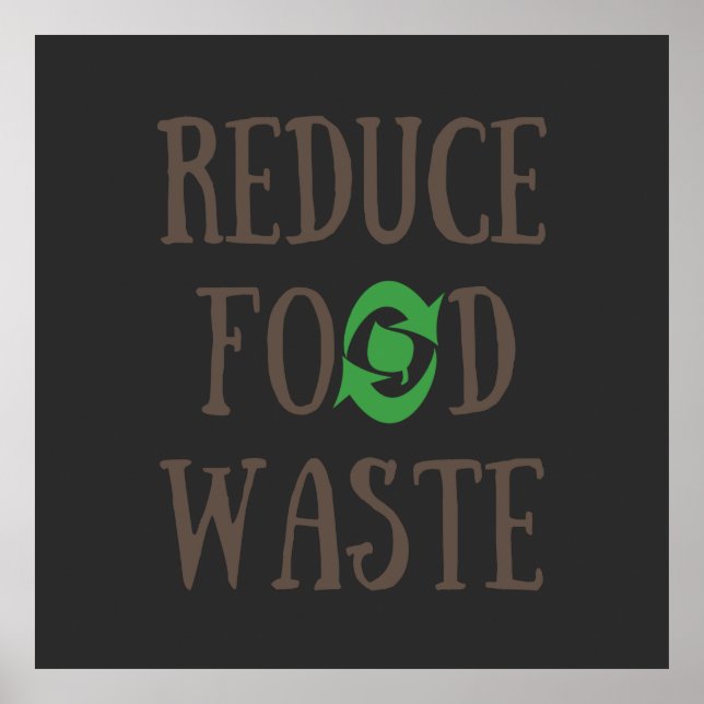 Reduce food waste recycling eco friendly poster (Front)