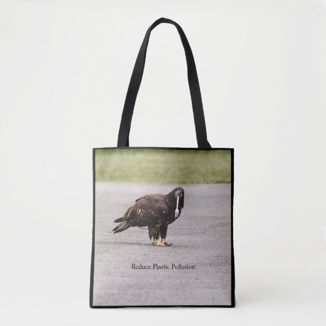 Reduce Plastic Pollution Tote Bag (Front)