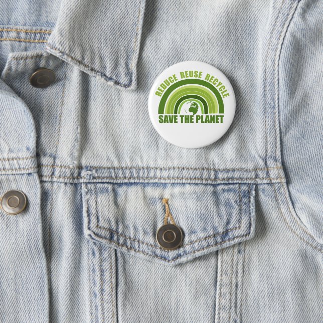 Reduce reuse recycle 2 inch round button (In Situ)