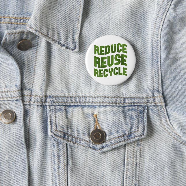 Reduce reuse recycle 2 inch round button (In Situ)