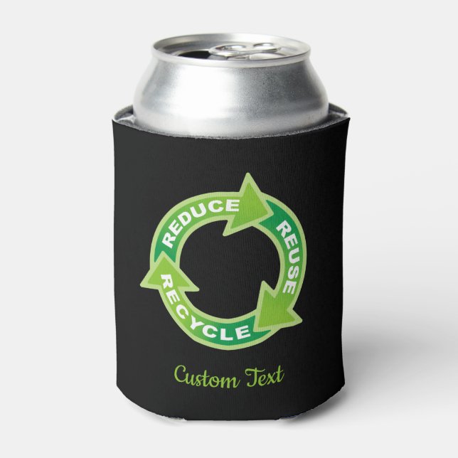 Reduce Reuse Recycle Can Cooler (Can Front)
