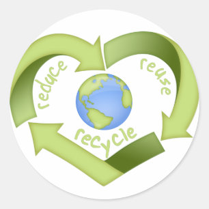 Reduce, Reuse, Recycle Classic Round Sticker
