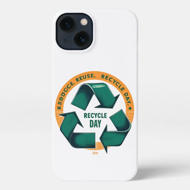 Reduce Reuse Recycle Eco Tee iPhone Case (Back)
